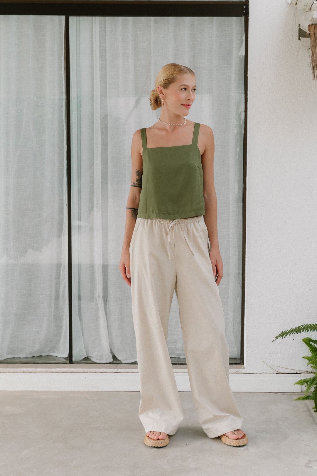 Pantalona Comfy Algodão Vanilla
