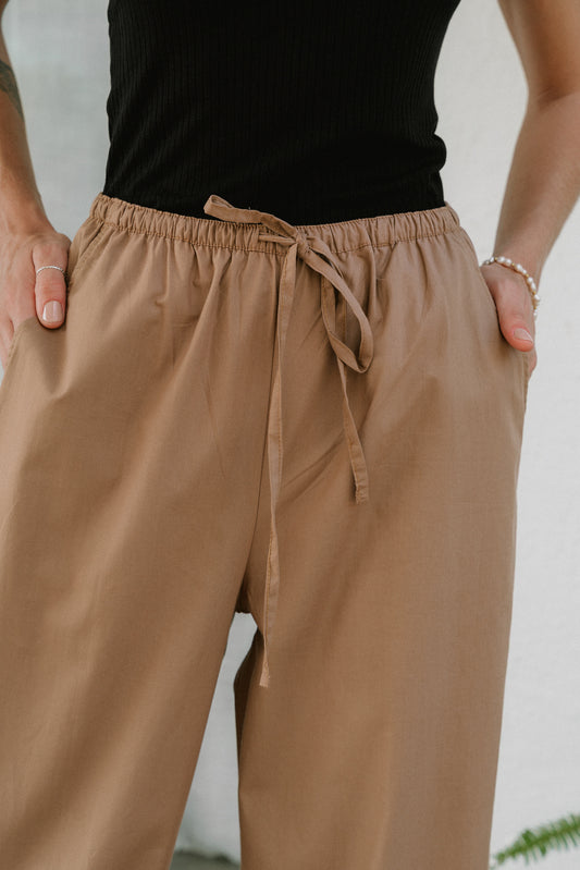 Pantalona Comfy Algodão Cappuccino