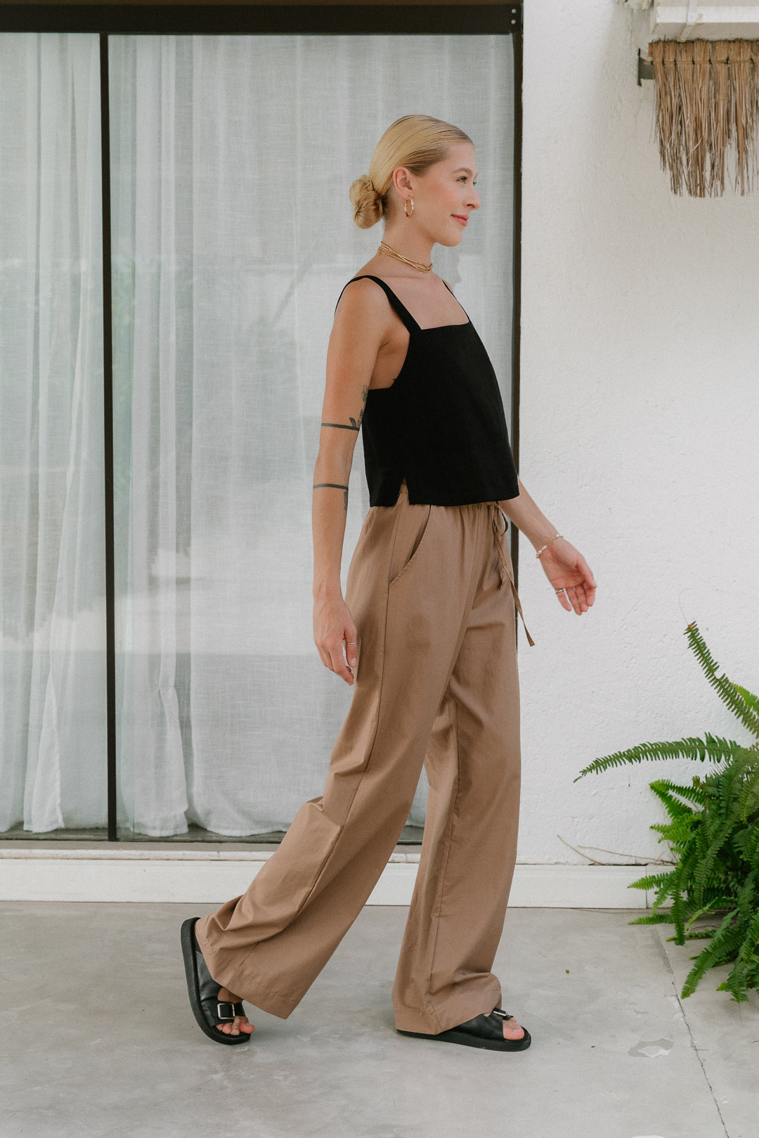 Pantalona Comfy Algodão Cappuccino