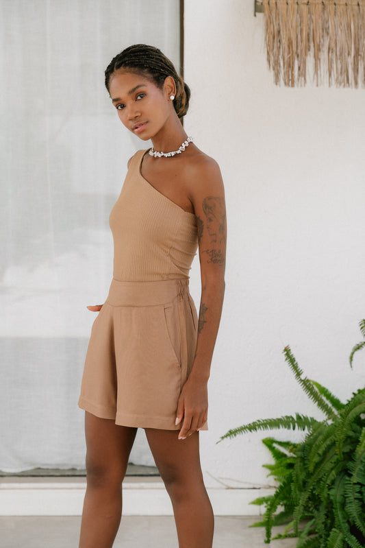 Regata Um Ombro Só Cappuccino