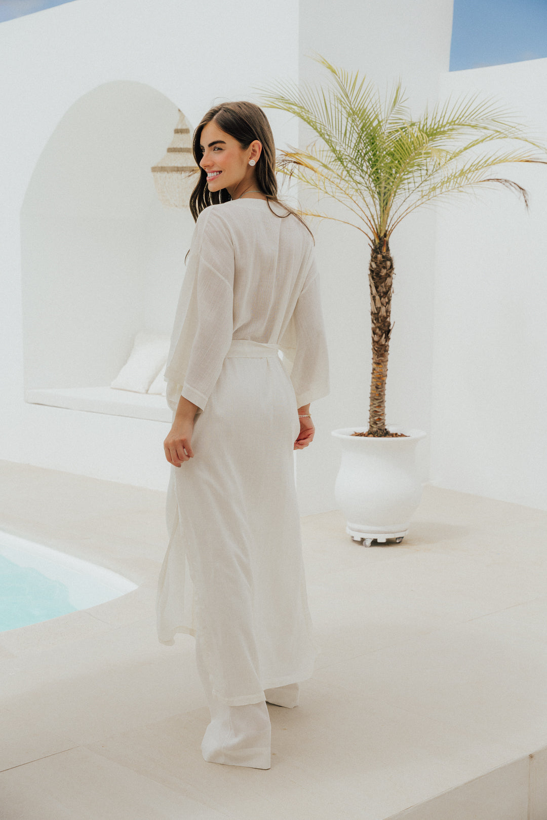 Kimono Longo Off White