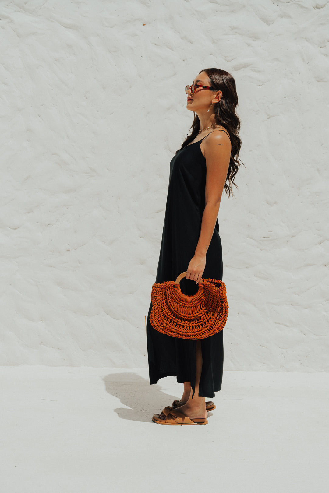 Vestido Longo Fenda Preto