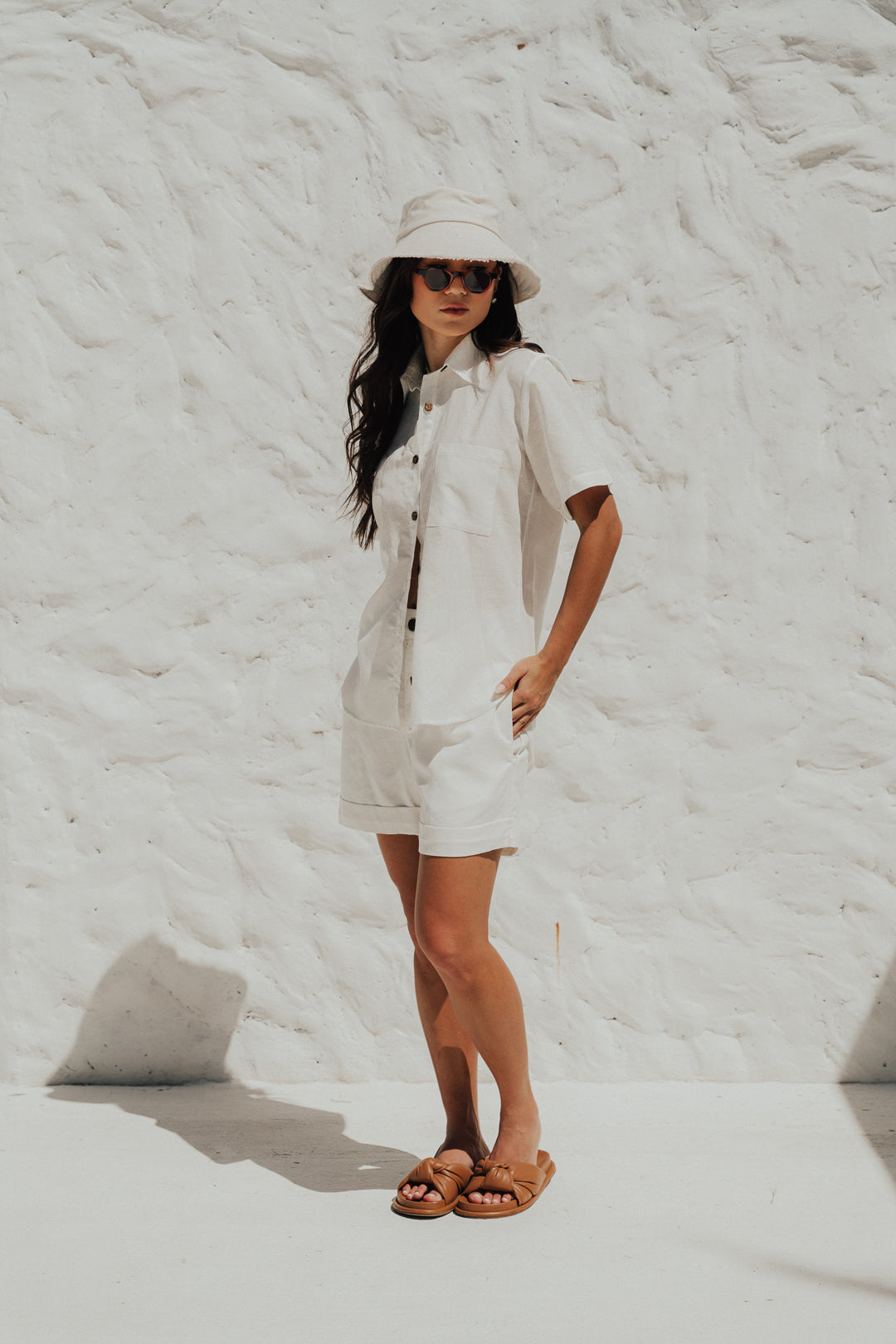 Camisa Linho M/C Off White