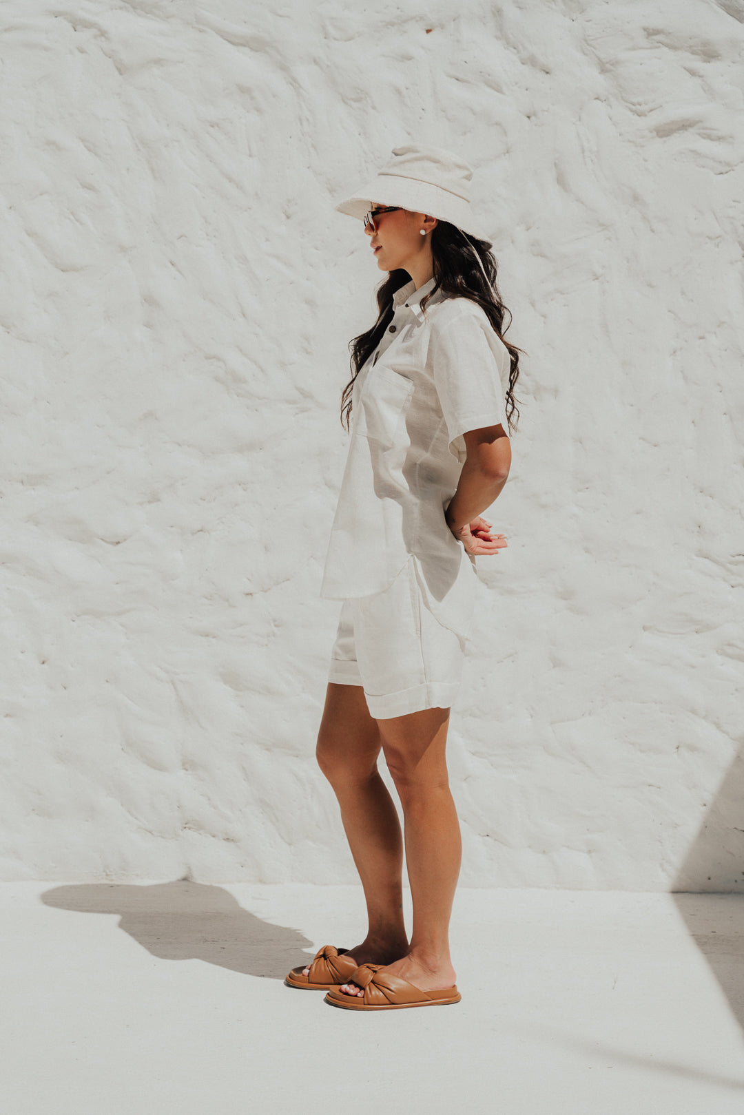 Camisa Linho M/C Off White