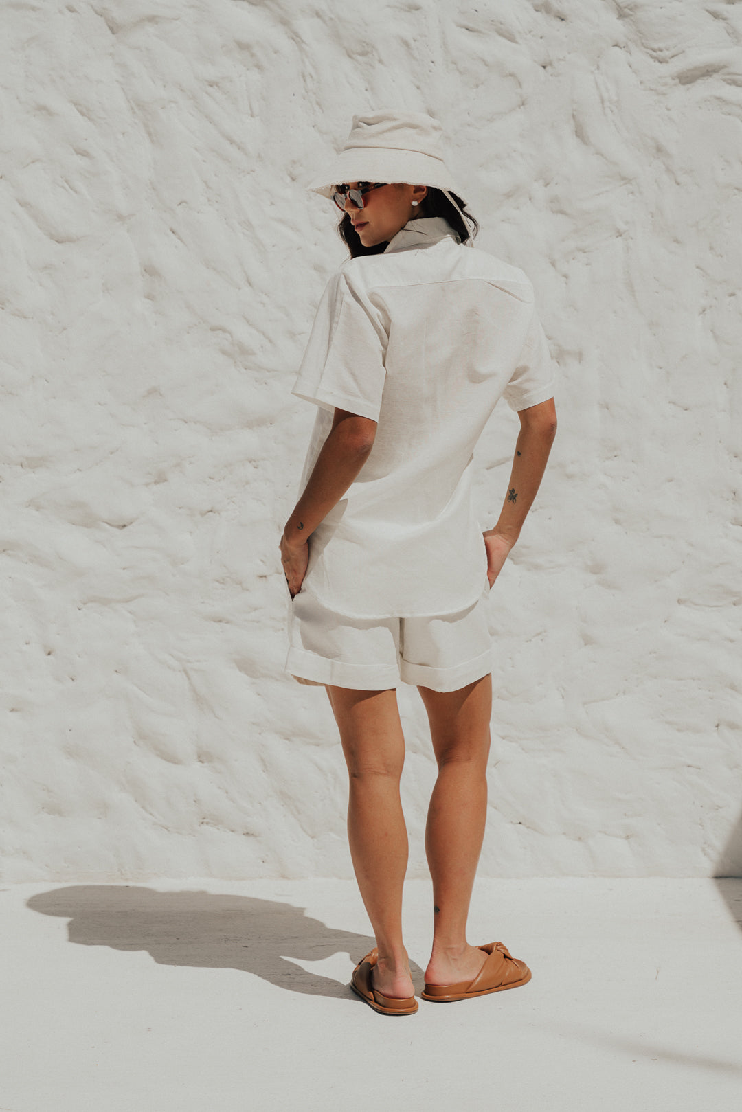 Camisa Linho M/C Off White