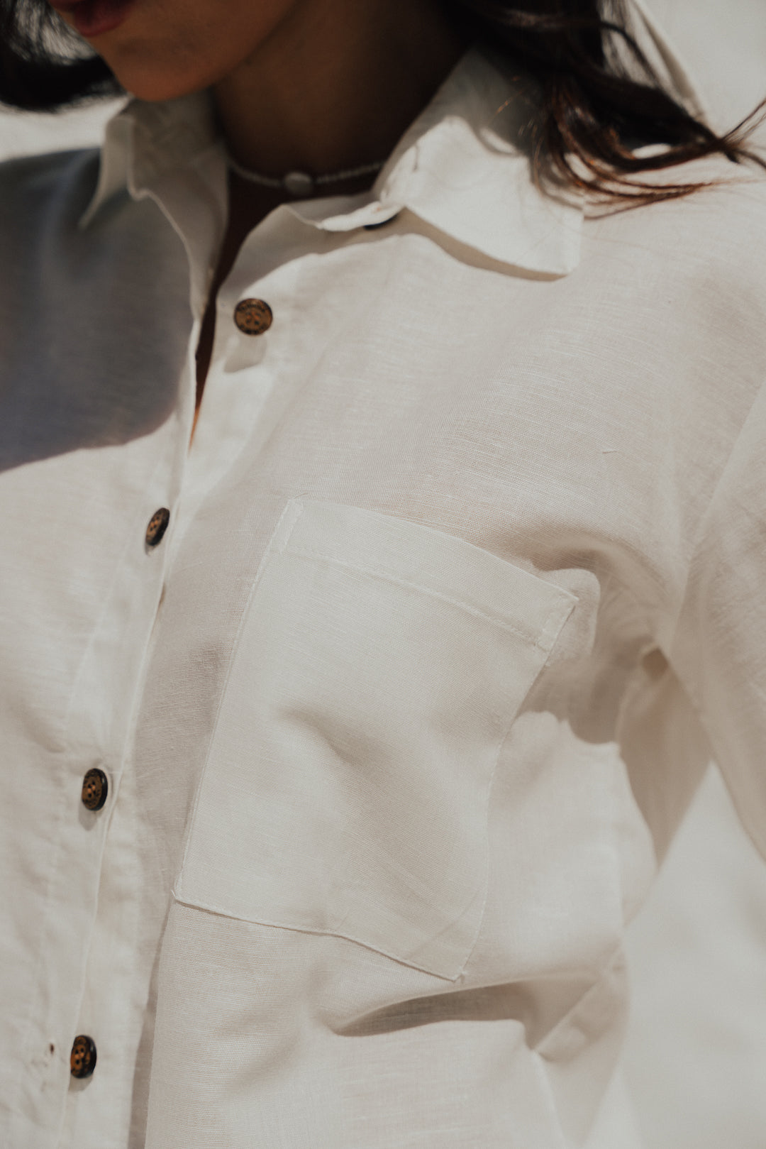 Camisa Linho M/C Off White