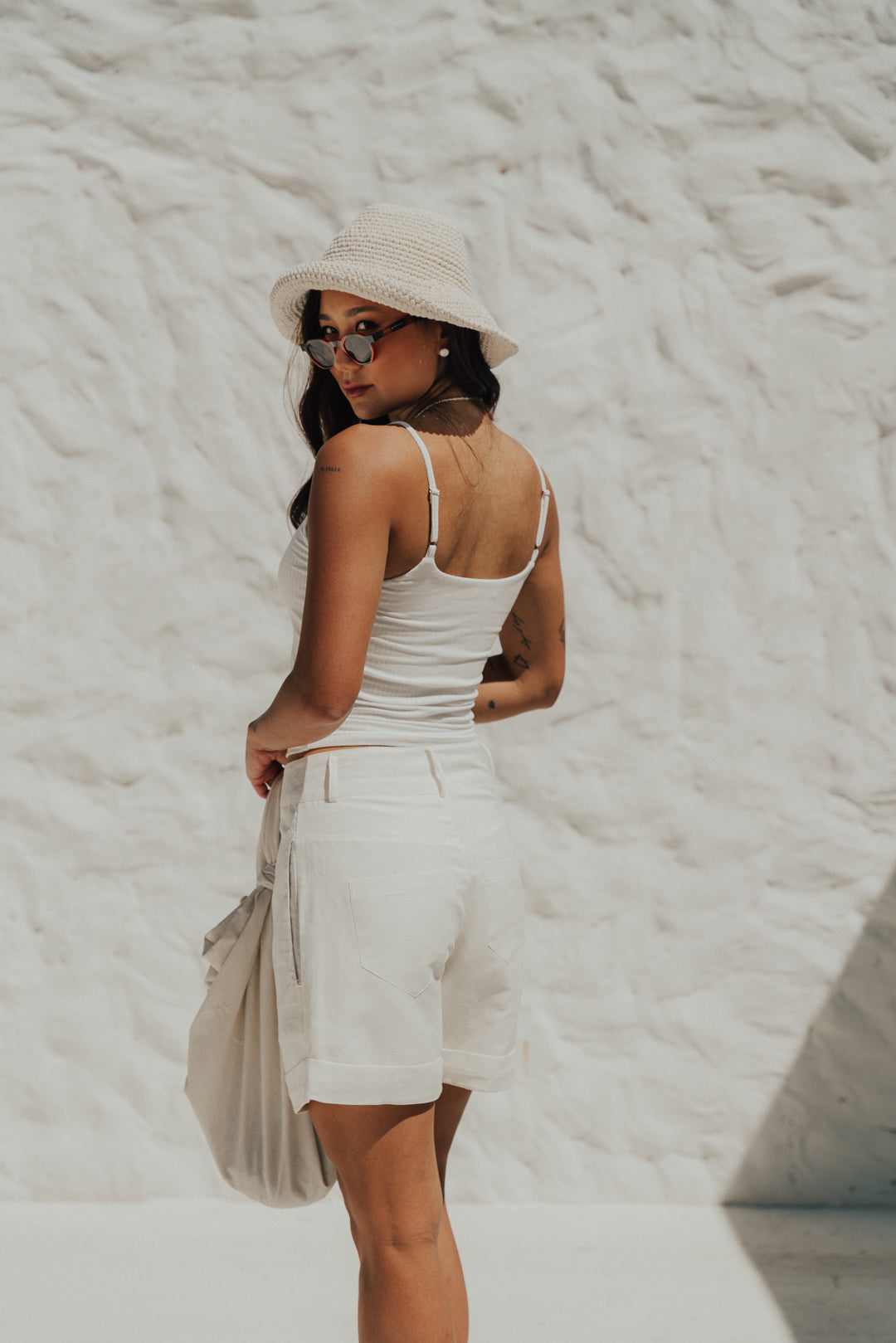 Regata Alça Canelada Off White