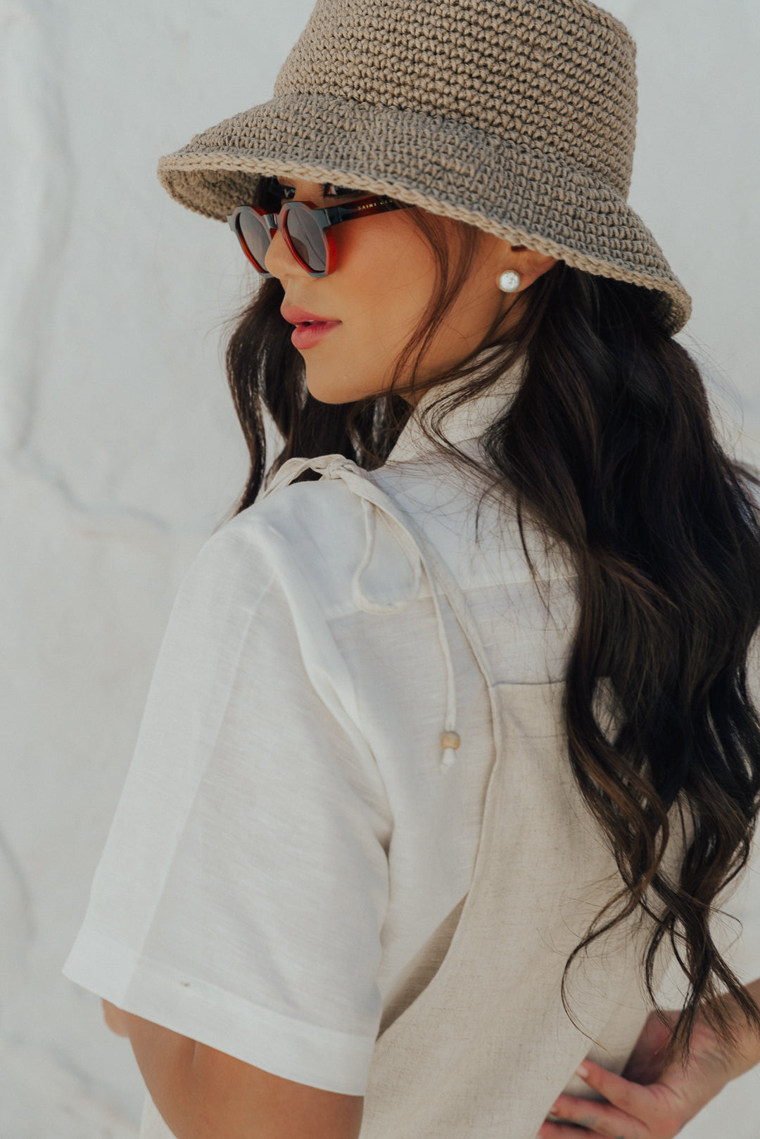 Jardineira Shorts Natural