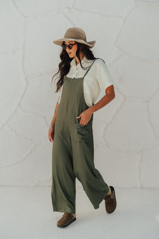 Jardineira Longa Oliva