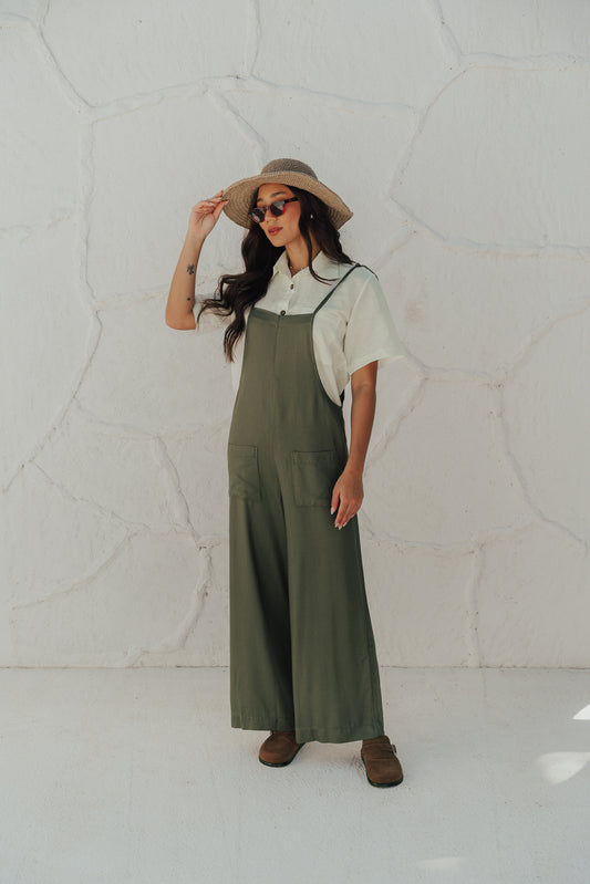 Jardineira Longa Oliva