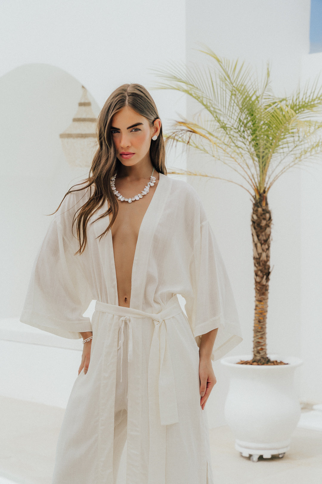Kimono Longo Off White