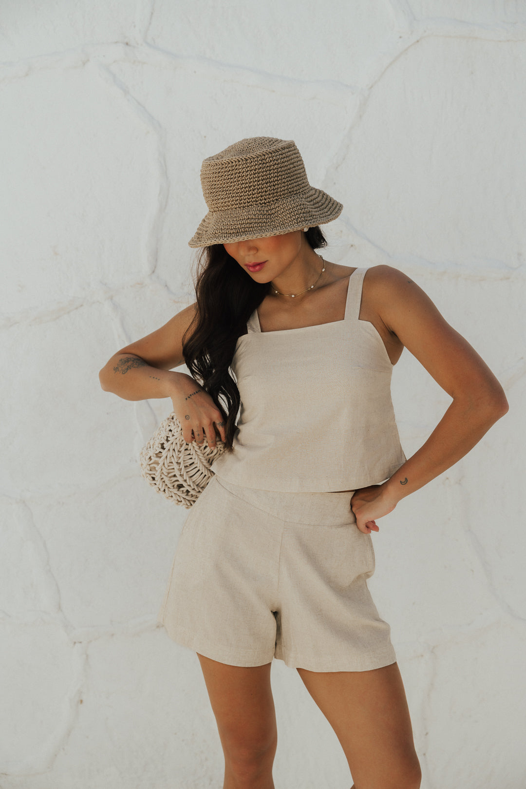 Shorts Bolso Natural