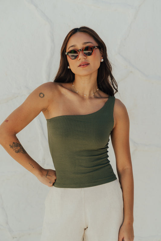 Regata Um Ombro Só Oliva