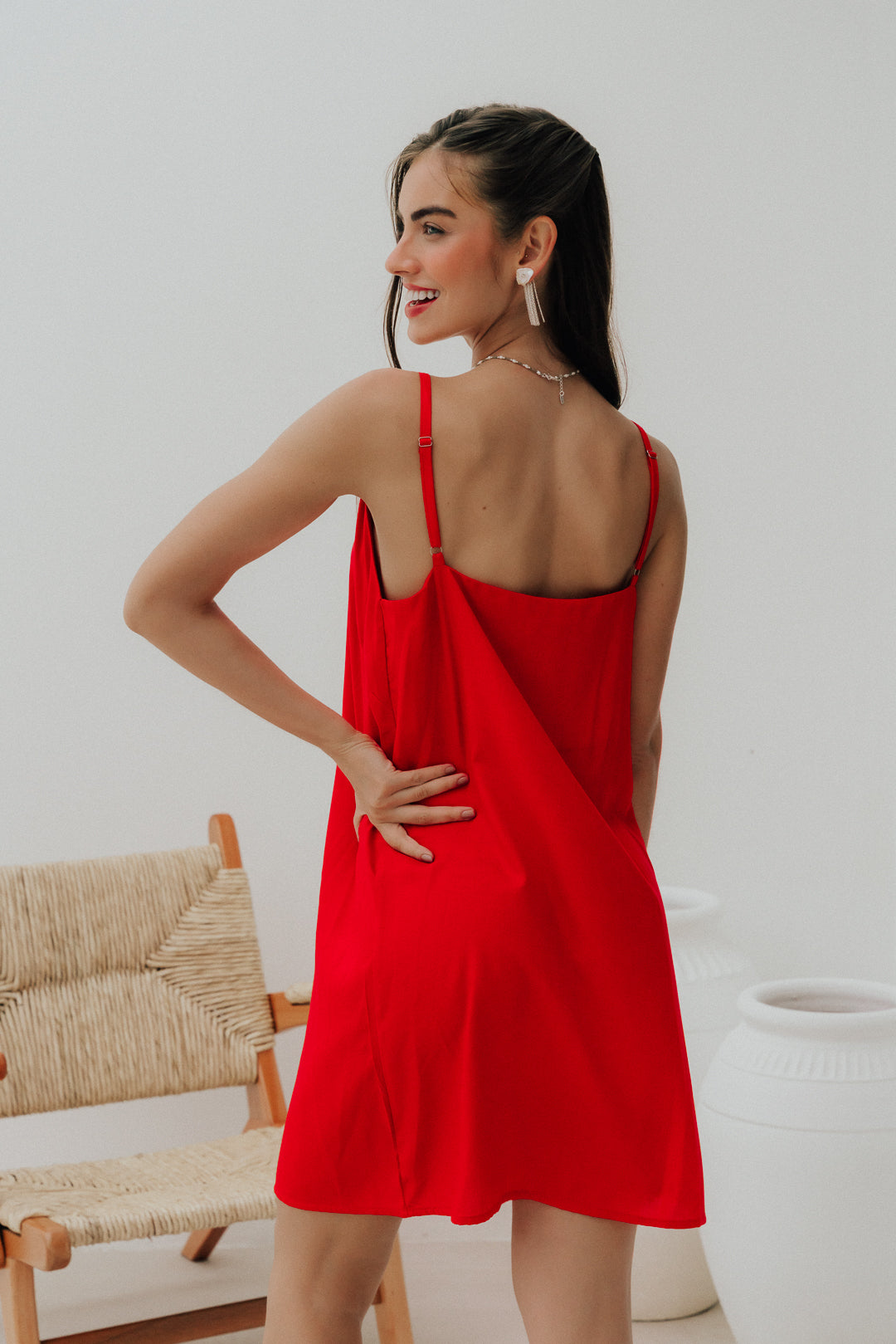 Vestido Curto Cereja