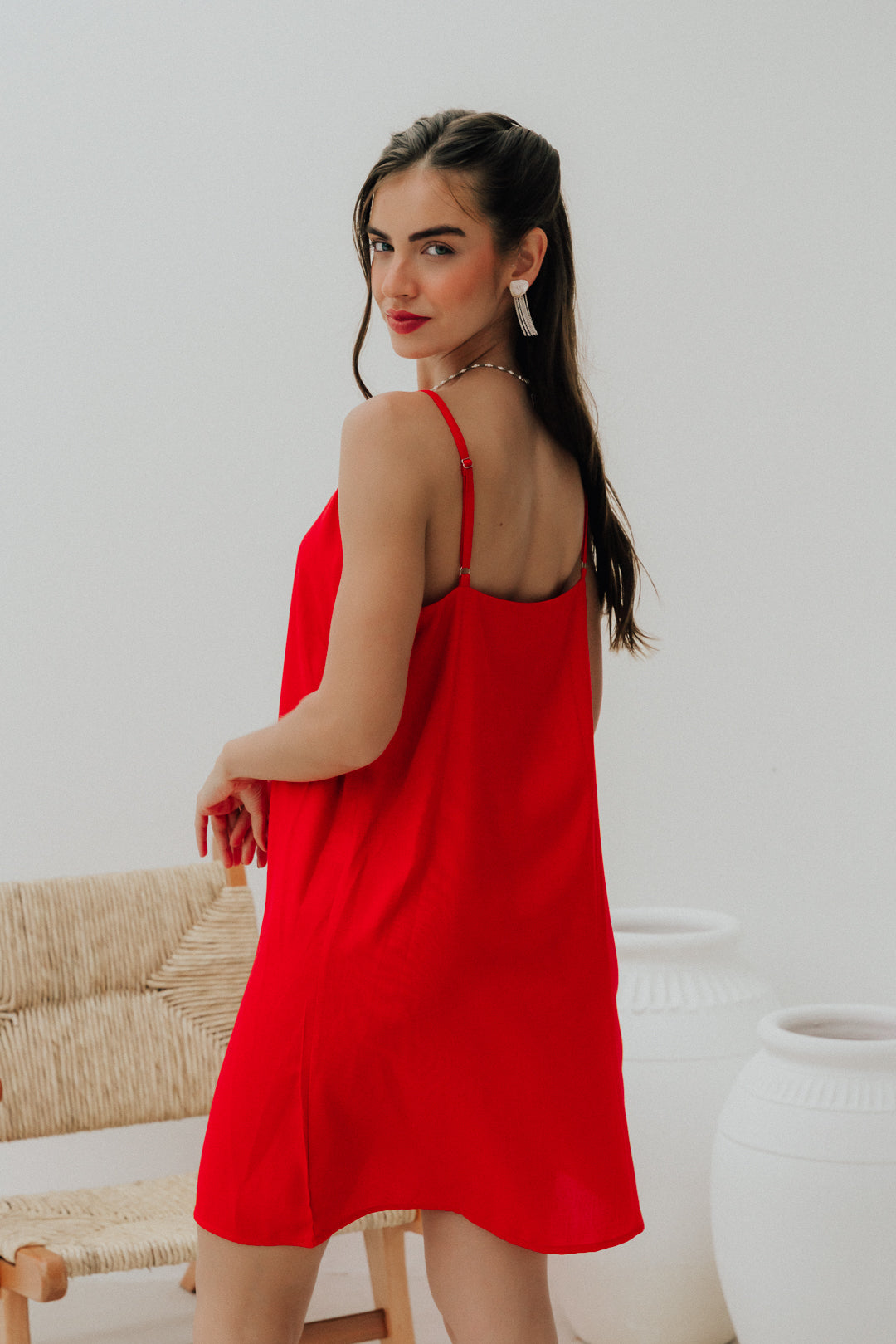 Vestido Curto Cereja