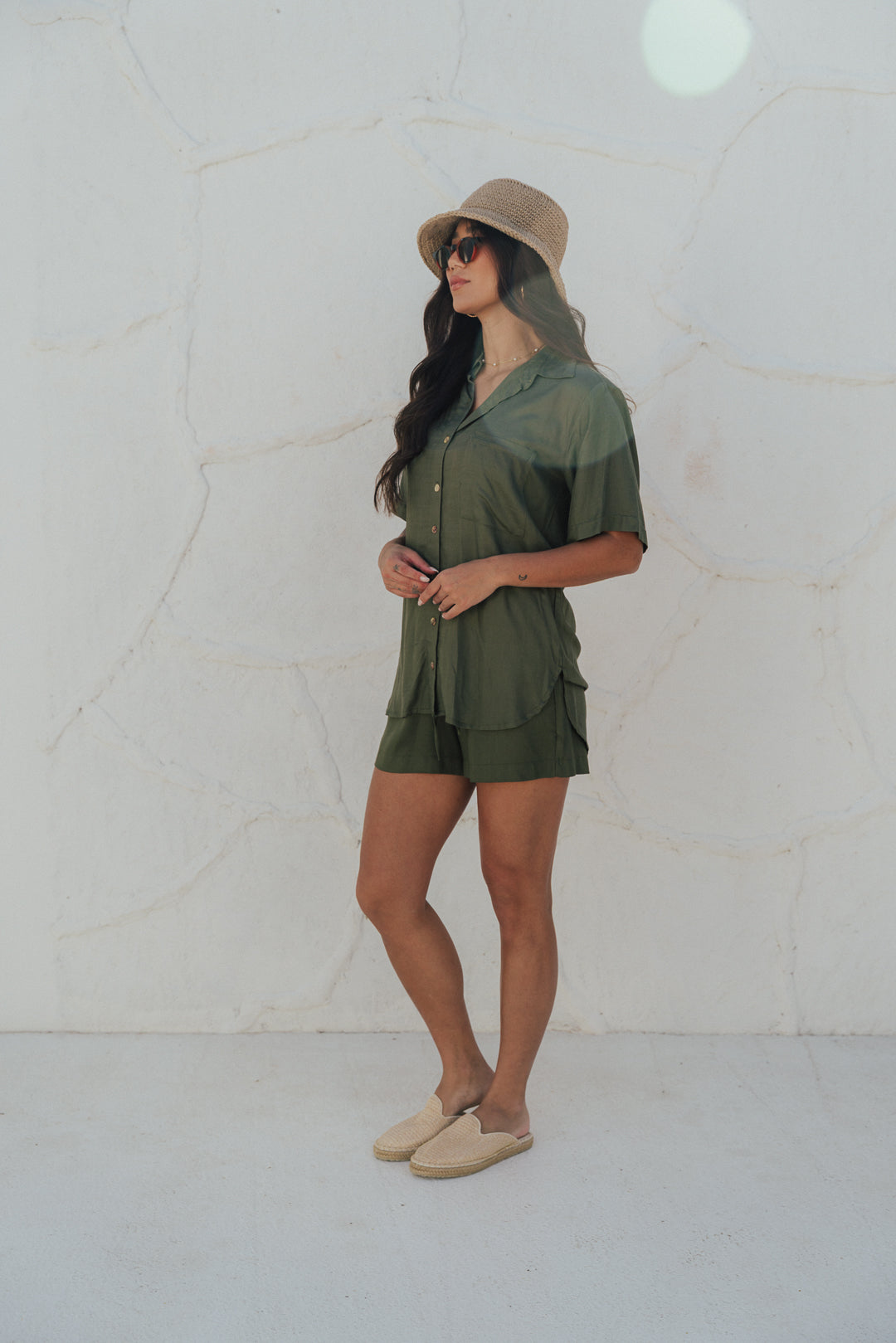 Camisa Fenda M/C Oliva