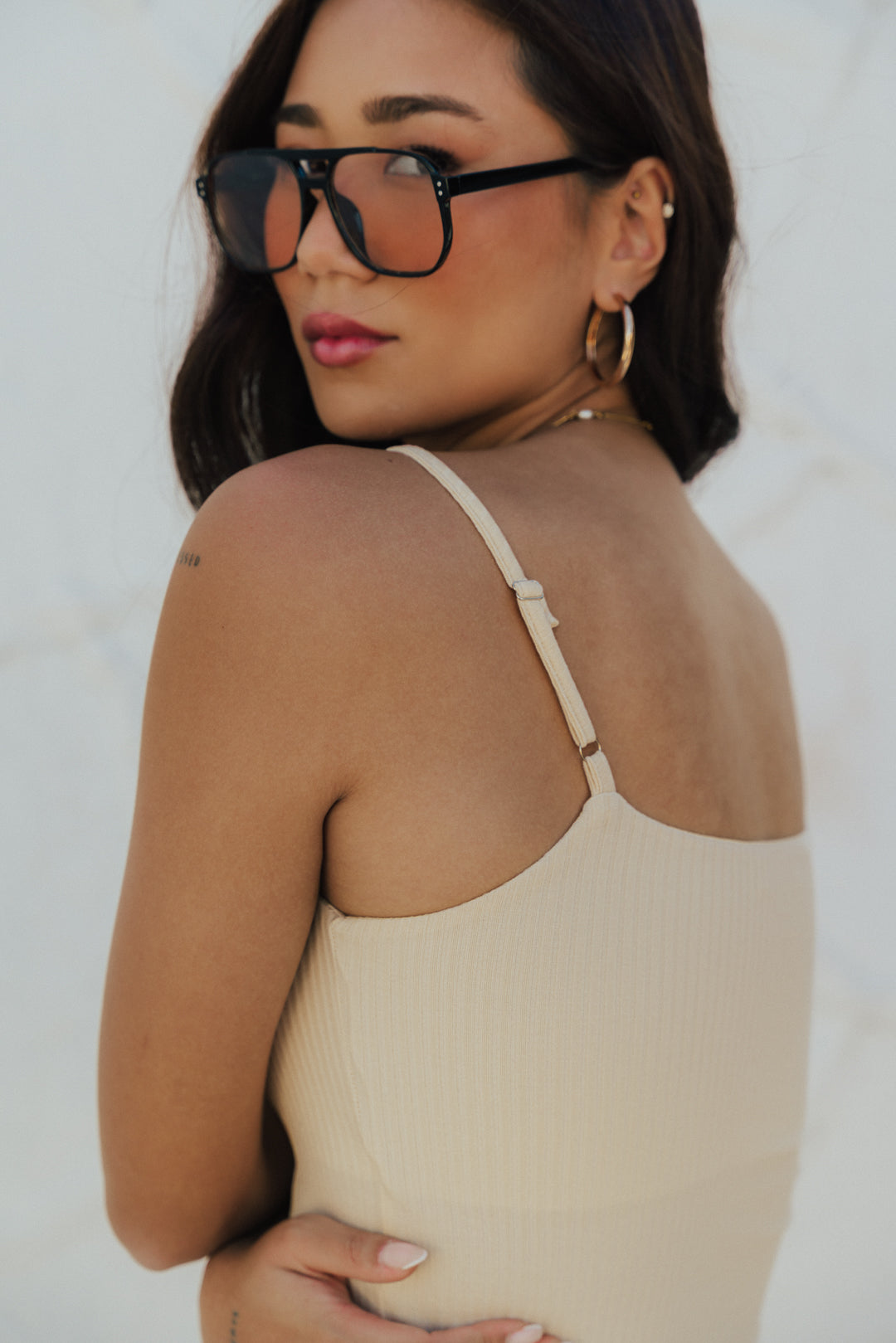 Regata Alça Canelada Vanilla