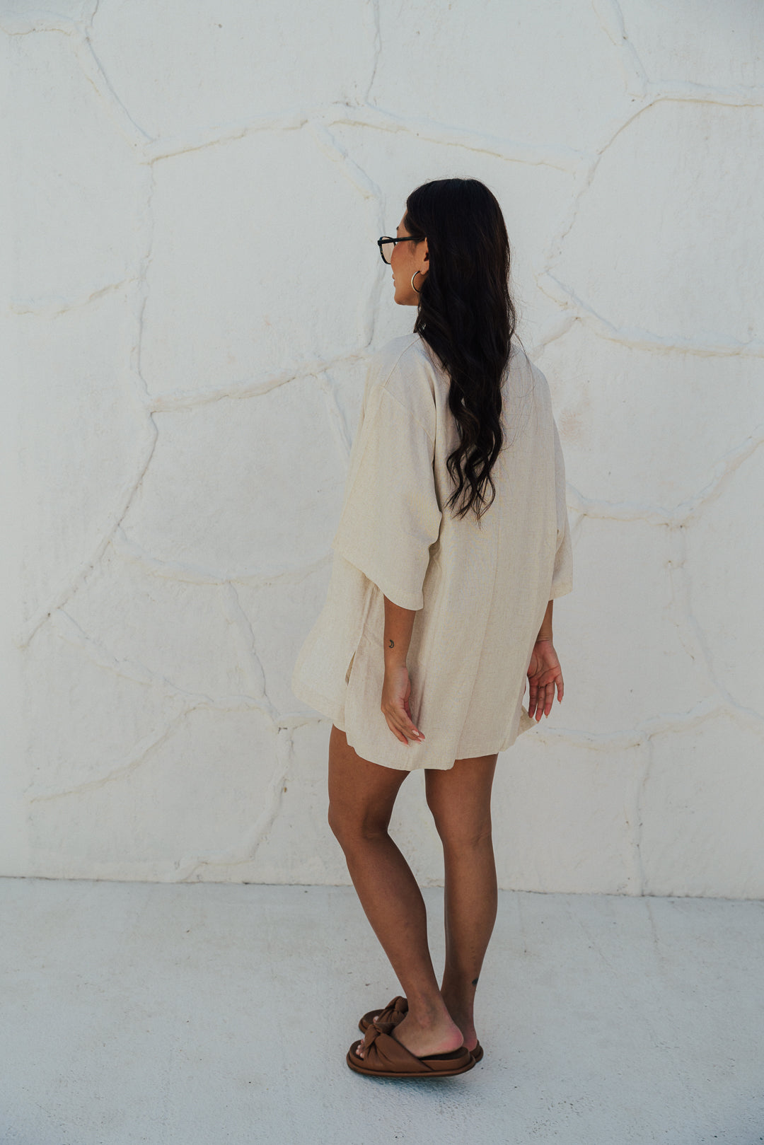 Kimono Reto Fenda Natural