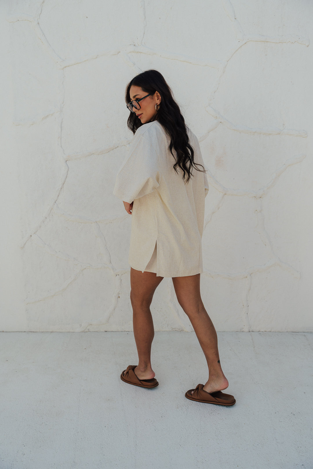 Kimono Reto Fenda Natural