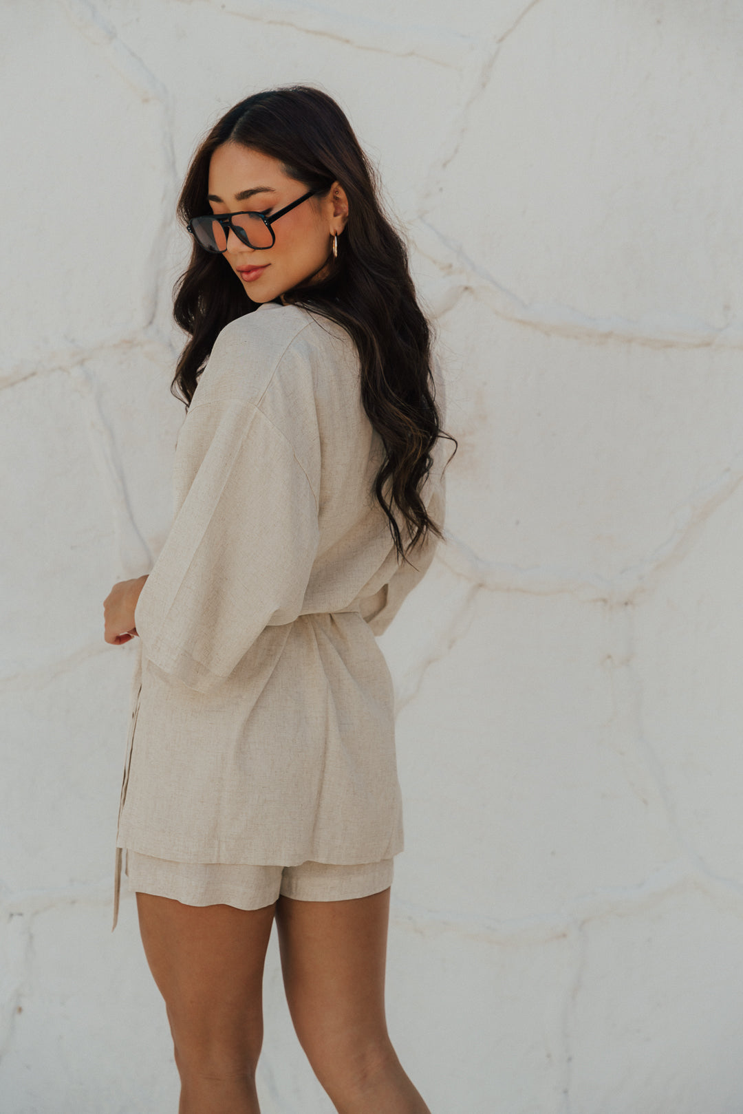 Kimono Reto Fenda Natural