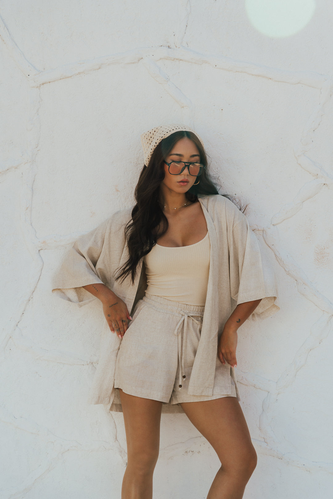 Kimono Reto Fenda Natural