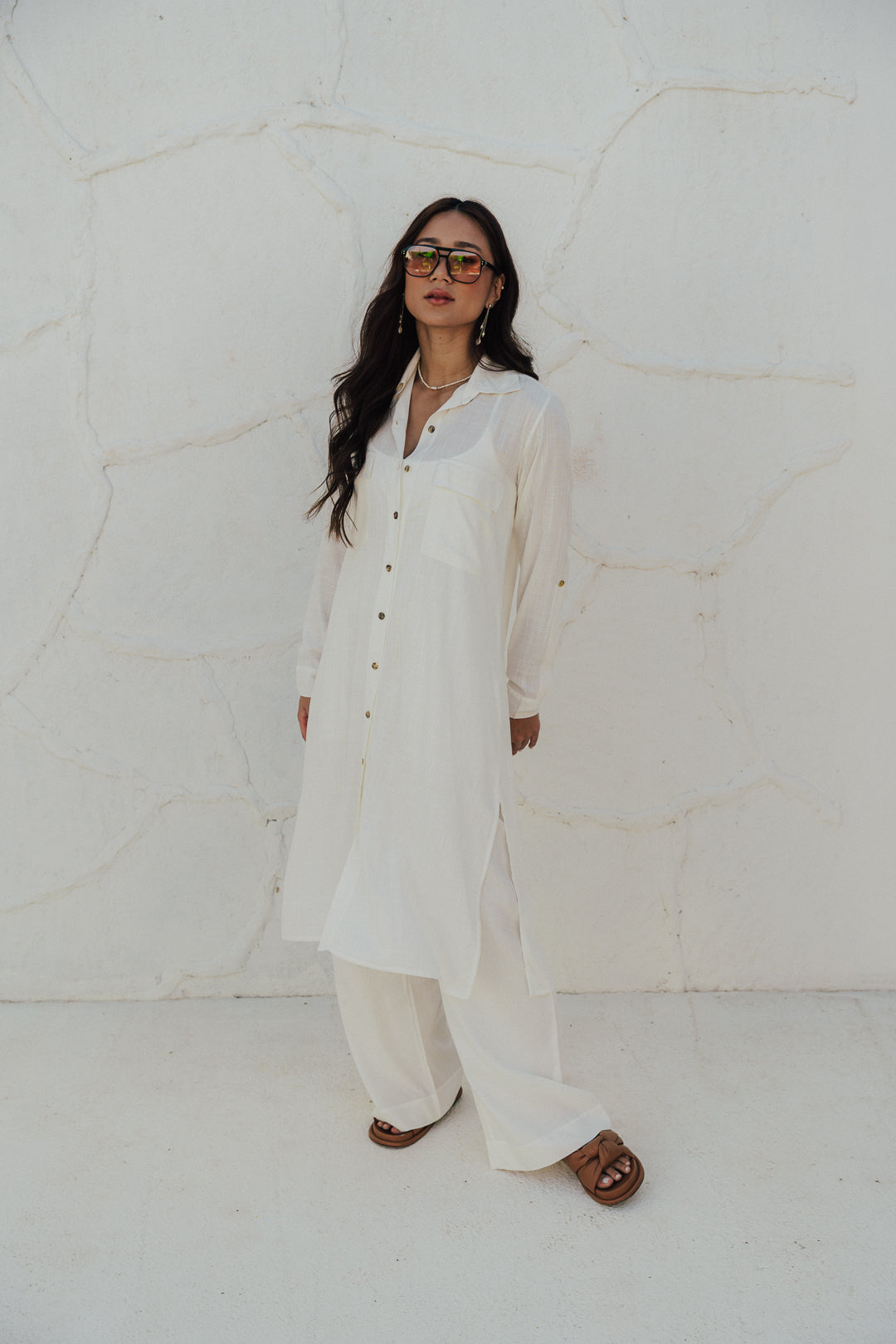 Chemise Botão Off White