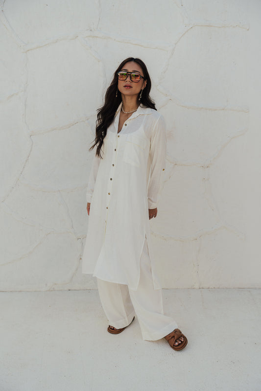 Chemise Botão Off White