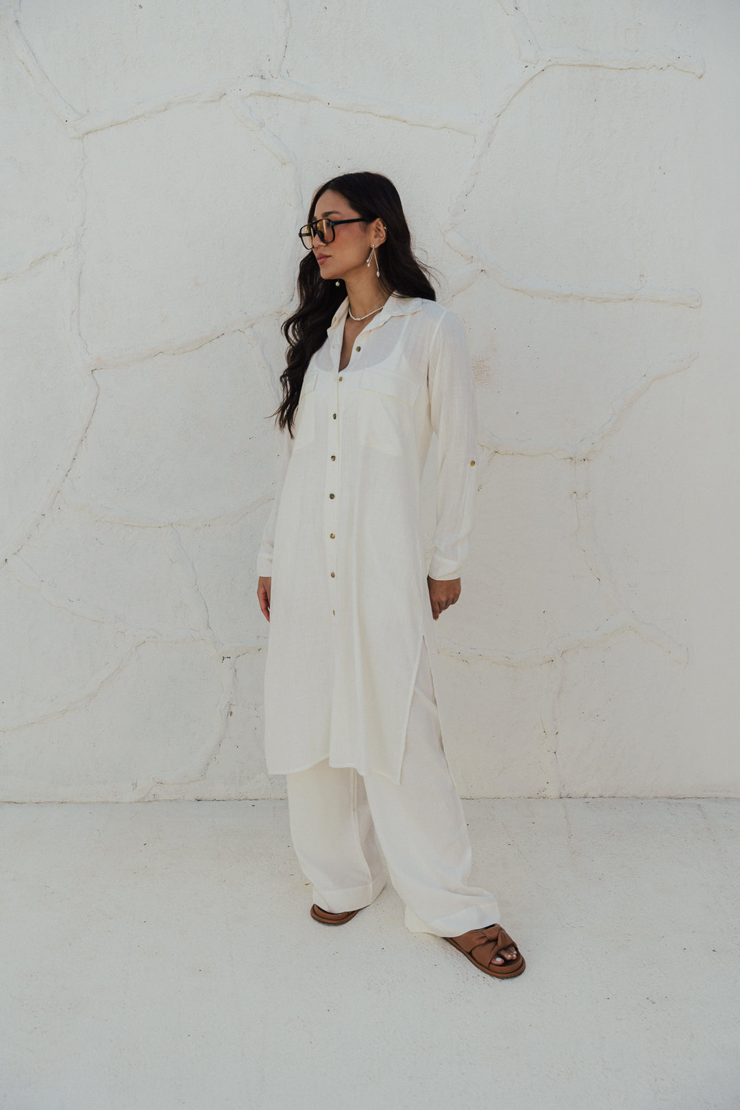 Chemise Botão Off White