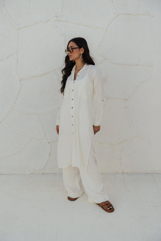 Chemise Botão Off White