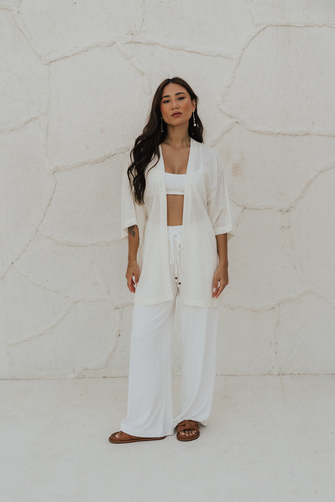 Kimono Reto Fenda Off White