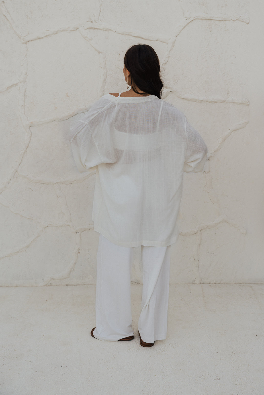 Kimono Reto Fenda Off White