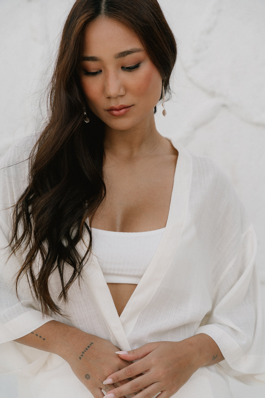 Kimono Reto Fenda Off White