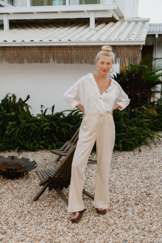 Pantalona Comfy Algodão Vanilla